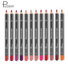 Load image into Gallery viewer, 12 Colors/Set Sexy Matte Lip Stick Lipliner Lip Liner Pencil Matt Nude Lipsliner Pen Set Beauty Makeup Tool Cosmetic