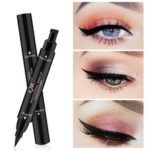 Load image into Gallery viewer, 1PC Double-Headed Seal Black Eyeliner Triangle Seal Eyeliner Stamp Waterproof Black Liquid Eyeliner Eye Makeup maquiagem TSLM2