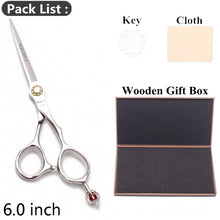 Load image into Gallery viewer, 5.5" AQIABI Hairdressing Scissors Hair Professional Thinning Shears Set Hair Cutting Scissors Barber Scissors 440C Japan A1029