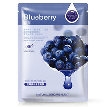 Load image into Gallery viewer, Skin Care Six Fruit Plant Facial Mask Moisturizing Oil-control Blueberry Cucumber Pomegranate Fruit Aloe Sheet Mask Face Mask