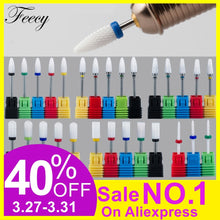 Load image into Gallery viewer, Milling Cutter For Manicure Ceramic Mill Manicure Machine Set Cutter For Pedicure Electric Nail Files Nail Drill Bit Feecy