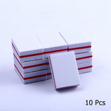 Load image into Gallery viewer, 10/25/50pcs lot Double-sided Mini Nail File Blocks Colorful Sponge Nail Polish Sanding Buffer Strips Polishing Manicure Tools