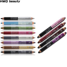 Load image into Gallery viewer, 12 Colors Highlighter Glitter Eyeshadow Eyeliner Pen makeup durable Waterproof  sweatproof Double-Ended Eyes Pencil Makeup
