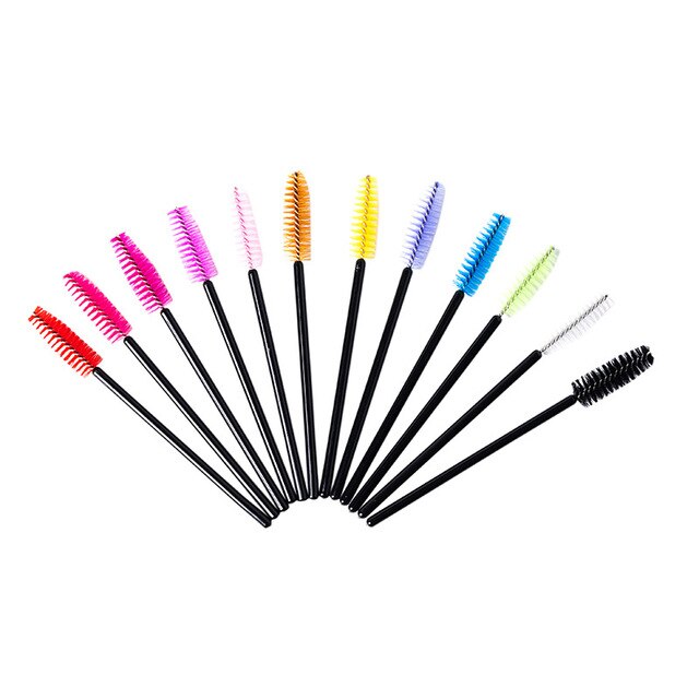200pcs Eyelash Brushes For Extension Disposable Eyebrow Brush Mascara Wand Applicator Eyelash Cosmetic Brushes Makeup Tool