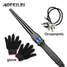 Load image into Gallery viewer, Ceramic Styling Tools professional Hair Curling Iron Hair waver Pear Flower Cone Electric Hair Curler Roller Curling Wand
