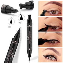 Load image into Gallery viewer, 1PC Double-Headed Seal Black Eyeliner Triangle Seal Eyeliner Stamp Waterproof Black Liquid Eyeliner Eye Makeup maquiagem TSLM2
