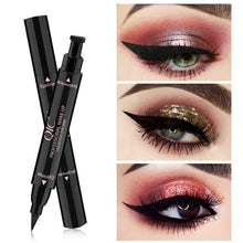 Load image into Gallery viewer, 1PC Double-Headed Seal Black Eyeliner Triangle Seal Eyeliner Stamp Waterproof Black Liquid Eyeliner Eye Makeup maquiagem TSLM2
