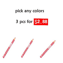 Load image into Gallery viewer, 3pcs Lipstick Pencil Waterproof Long Lasting 12 colors Matte Glitter Lip Liner Makeup Cosmetics
