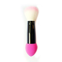 Load image into Gallery viewer, 1pc Professional blusher brush 2 heads Nylon Make up Brushes Two Head Metal Cosmetic Tools with Sponge Pink Color drop shipping

