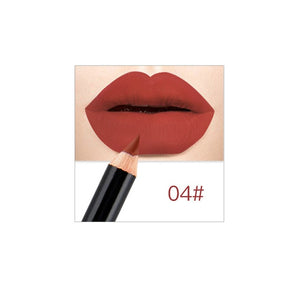12 Colors Brand Lip Pencils Matte Lipliner Pencil Waterproof Makeup Lips 2018 Matte Lipstick Lip Liner Pen Smooth Nude Cosmetics
