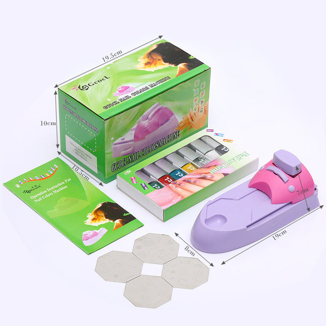 DIY Portable Nail Printer Art Stamping Tool Nail Polish Decoration Printer Machine Nail Stamper Set for Nail Design