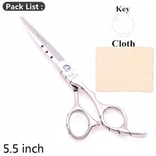 Load image into Gallery viewer, 5.5&quot; AQIABI Hairdressing Scissors Hair Professional Thinning Shears Set Hair Cutting Scissors Barber Scissors 440C Japan A1029
