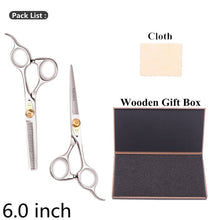 Load image into Gallery viewer, 5.5&quot; AQIABI Hairdressing Scissors Hair Professional Thinning Shears Set Hair Cutting Scissors Barber Scissors 440C Japan A1029
