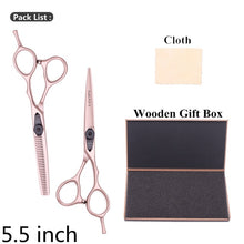 Load image into Gallery viewer, 5.5&quot; AQIABI Hairdressing Scissors Hair Professional Thinning Shears Set Hair Cutting Scissors Barber Scissors 440C Japan A1029

