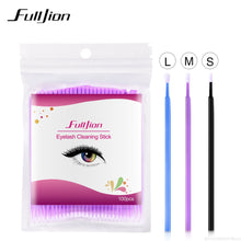 Load image into Gallery viewer, 100Pcs Disposable Eyelash Cotton Swab Micro Brushes Eyelashes Extension Cleaning Sticks Brushes for Eyes Mascara Remove Makeup
