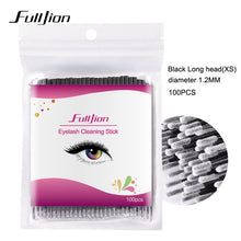 Load image into Gallery viewer, 100Pcs Disposable Eyelash Cotton Swab Micro Brushes Eyelashes Extension Cleaning Sticks Brushes for Eyes Mascara Remove Makeup
