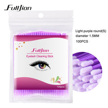 Load image into Gallery viewer, 100Pcs Disposable Eyelash Cotton Swab Micro Brushes Eyelashes Extension Cleaning Sticks Brushes for Eyes Mascara Remove Makeup
