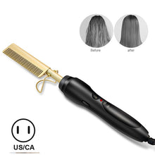 Load image into Gallery viewer, Comb Hot Comb Hair Straightener Hair Curler Curling Iron Electric Environmentally Friendly Titanium Alloy Comb Dropshipping VIP
