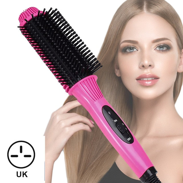 Comb Hot Comb Hair Straightener Hair Curler Curling Iron Electric Environmentally Friendly Titanium Alloy Comb Dropshipping VIP