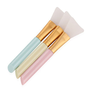 Outil cosmétique Silicone doux masque Facial boue brosse masque applicateur brosse sans poils avec poignée en plastique pinceaux de maquillage outils