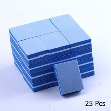 Load image into Gallery viewer, 10/25/50pcs lot Double-sided Mini Nail File Blocks Colorful Sponge Nail Polish Sanding Buffer Strips Polishing Manicure Tools
