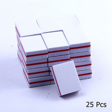 Load image into Gallery viewer, 10/25/50pcs lot Double-sided Mini Nail File Blocks Colorful Sponge Nail Polish Sanding Buffer Strips Polishing Manicure Tools
