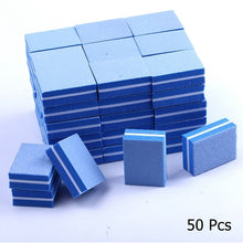 Load image into Gallery viewer, 10/25/50pcs lot Double-sided Mini Nail File Blocks Colorful Sponge Nail Polish Sanding Buffer Strips Polishing Manicure Tools
