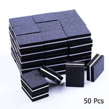 Load image into Gallery viewer, 10/25/50pcs lot Double-sided Mini Nail File Blocks Colorful Sponge Nail Polish Sanding Buffer Strips Polishing Manicure Tools
