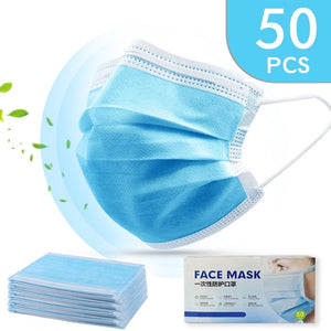IN STOCK 12 HOURS SHIPPING Disposable Mask 3 Layers Protective Dustproof Cover Dust Anti-virus Masks Prevent Bacteria EFP