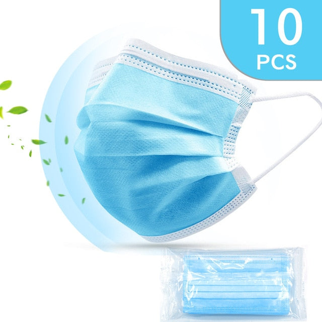 IN STOCK 12 HOURS SHIPPING Disposable Mask 3 Layers Protective Dustproof Cover Dust Anti-virus Masks Prevent Bacteria EFP