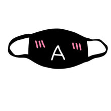 Load image into Gallery viewer, Anti-Dust Mask Mouth Mask Anime 3 Layers Mask Funny Teeth Pattern Cotton Fabric Cute Black Mouth Mask for Adult Teens Kids
