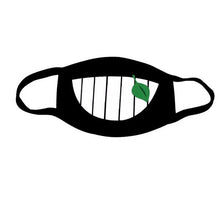 Load image into Gallery viewer, Anti-Dust Mask Mouth Mask Anime 3 Layers Mask Funny Teeth Pattern Cotton Fabric Cute Black Mouth Mask for Adult Teens Kids

