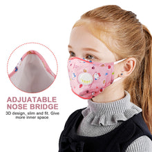 Load image into Gallery viewer, Reusable Children Mouth Mask Anti-Fog Haze Dust Pm 2.5 Face Mask Cartoon Breathable Half Face Mask Mouth Cover for Girls Boys
