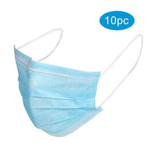 Load image into Gallery viewer, 10/50Pcs 3-Ply Anti-Staub Einweg Salon Ohrbügel Gesicht Mund Masken gesichts maske
